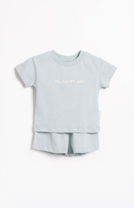 "Oh, Happy Day" T-shirt & Short Set (100% Cotton)