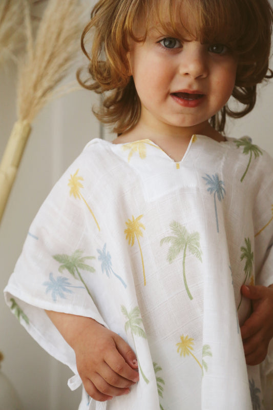 Muslin Hooded Poncho 1-5 y
