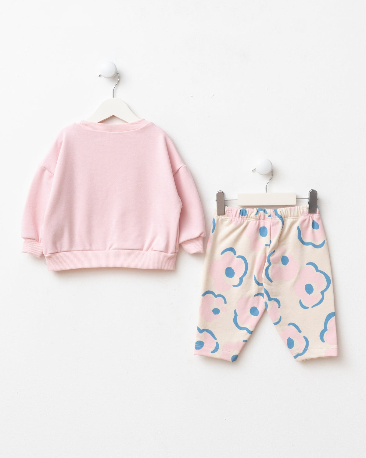 Floral Patterned Pants & Sweater Set - 6M-2Y