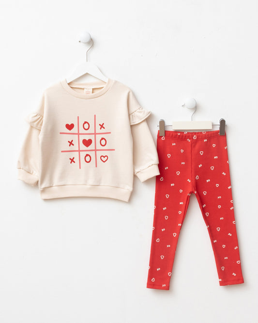 XO Legging & Ruffle Sweater Set - 6M-2Y