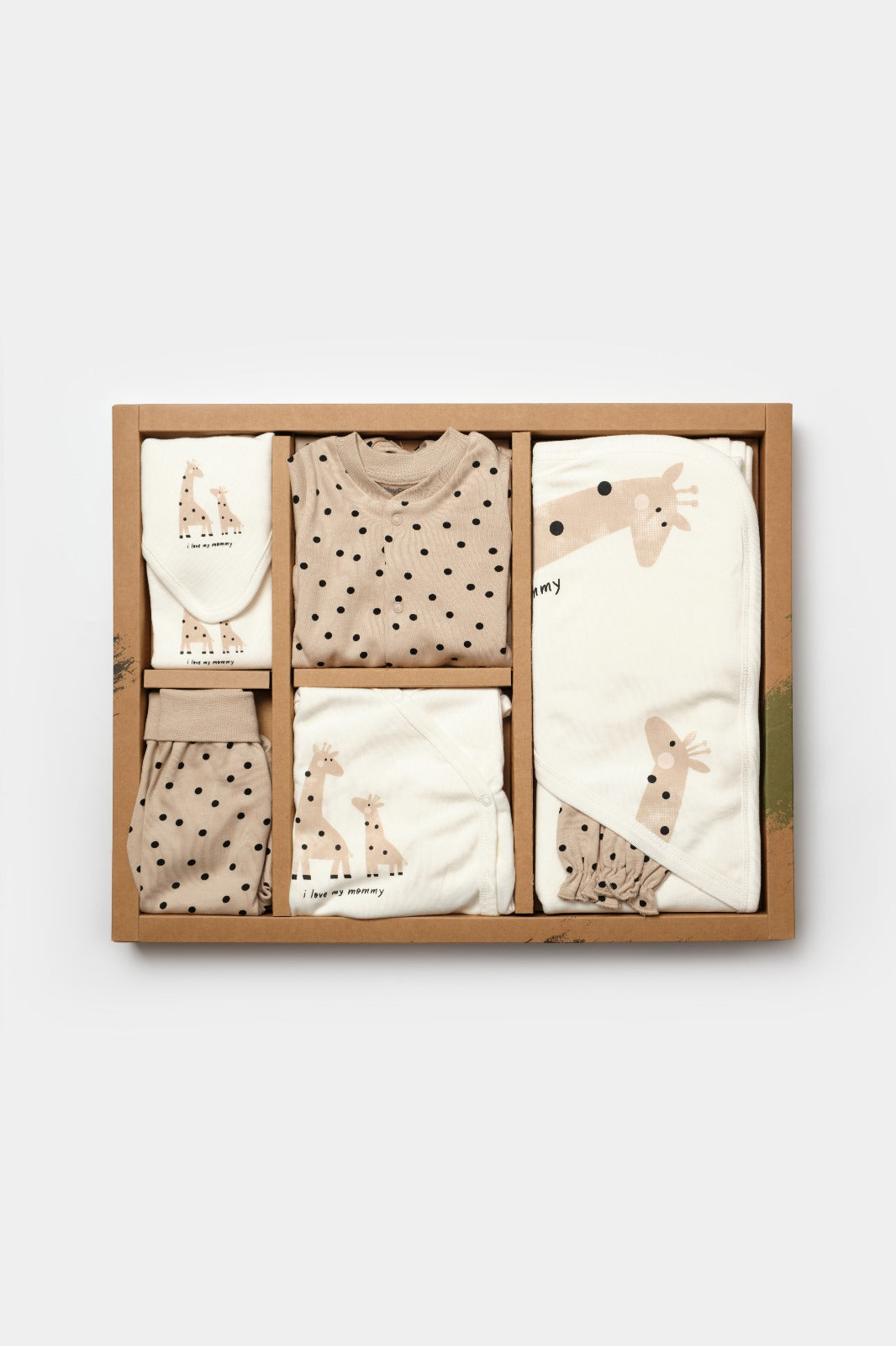 Newborn Set Giraffe 10 PCS - 100% Organic Cotton