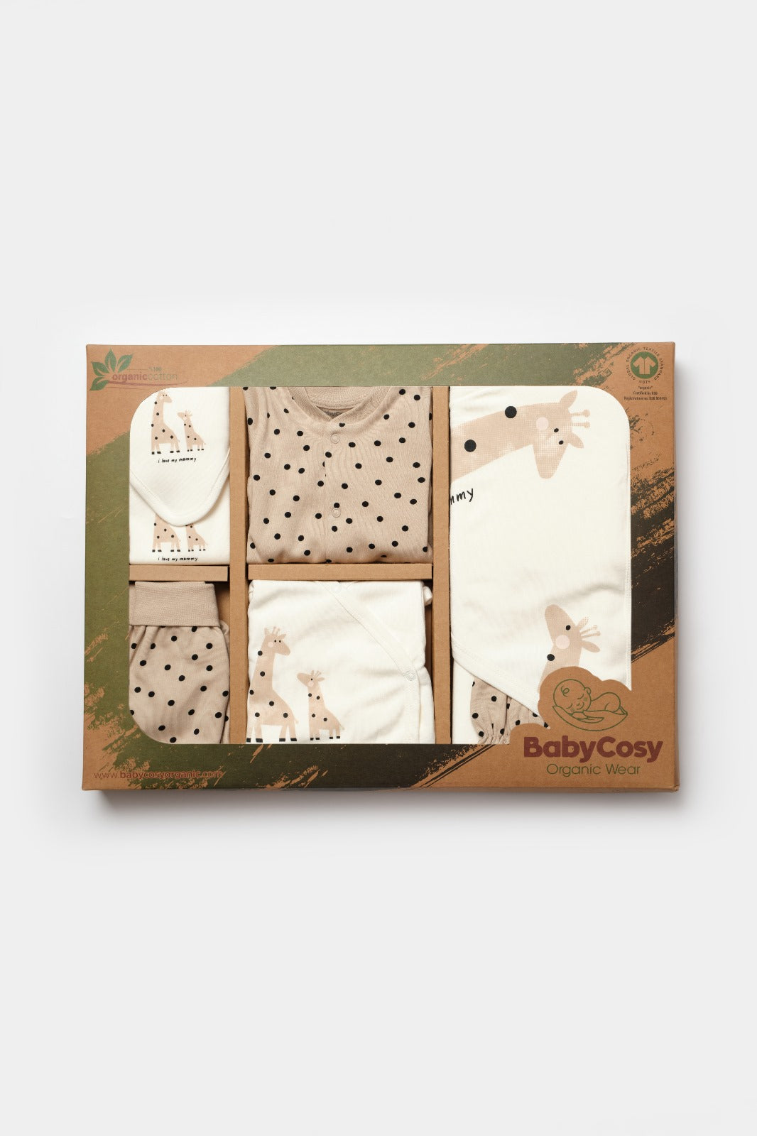 Newborn Set Giraffe 10 PCS - 100% Organic Cotton