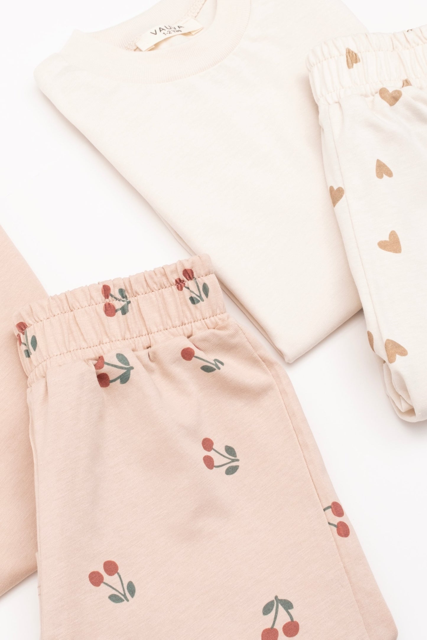 Cherry & Hearts Shorts & Tshirt Set (100% Cotton)