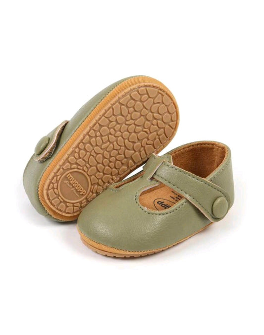 T-Strap Ballerina - Olive Green