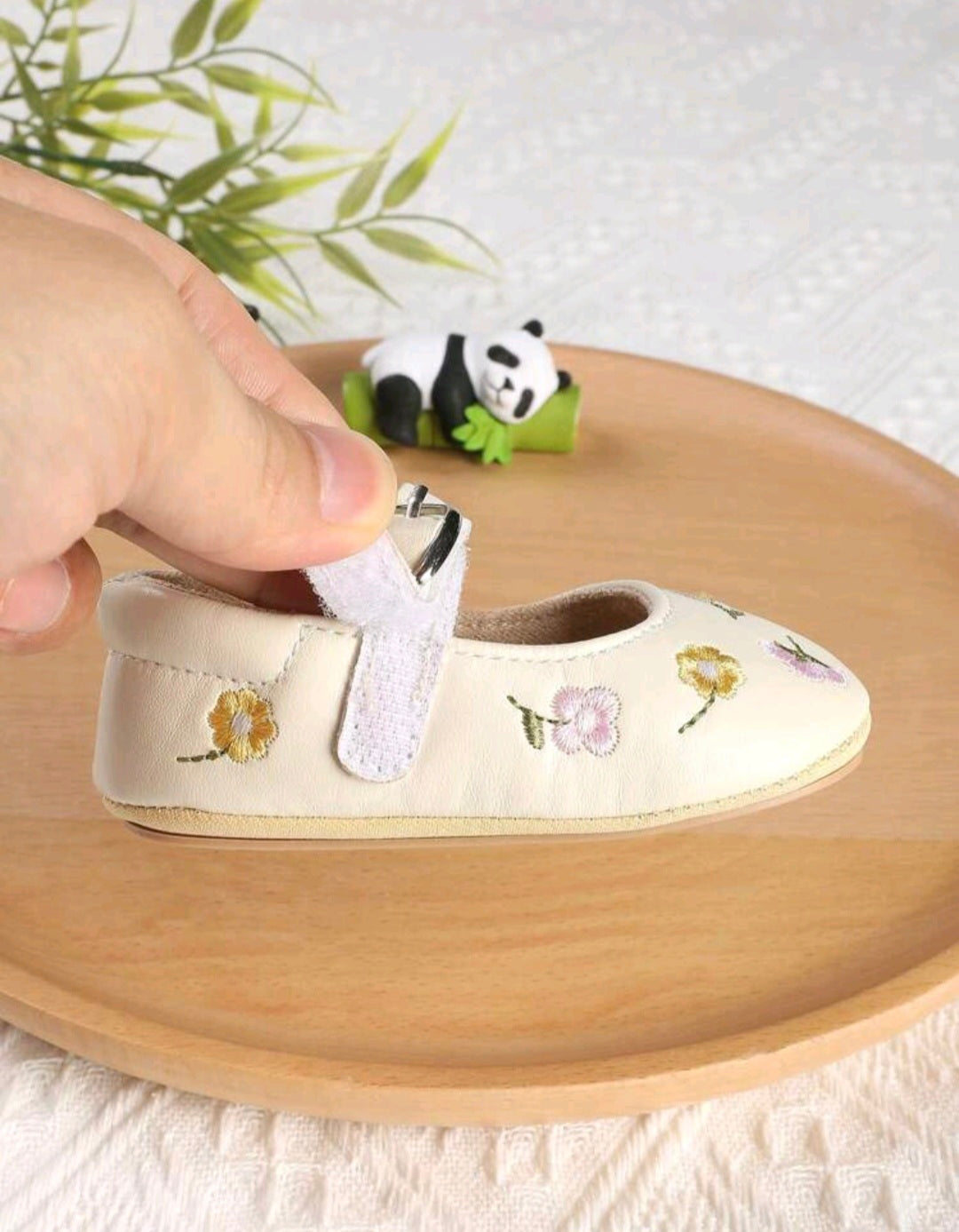 Floral Off-White Ballerina