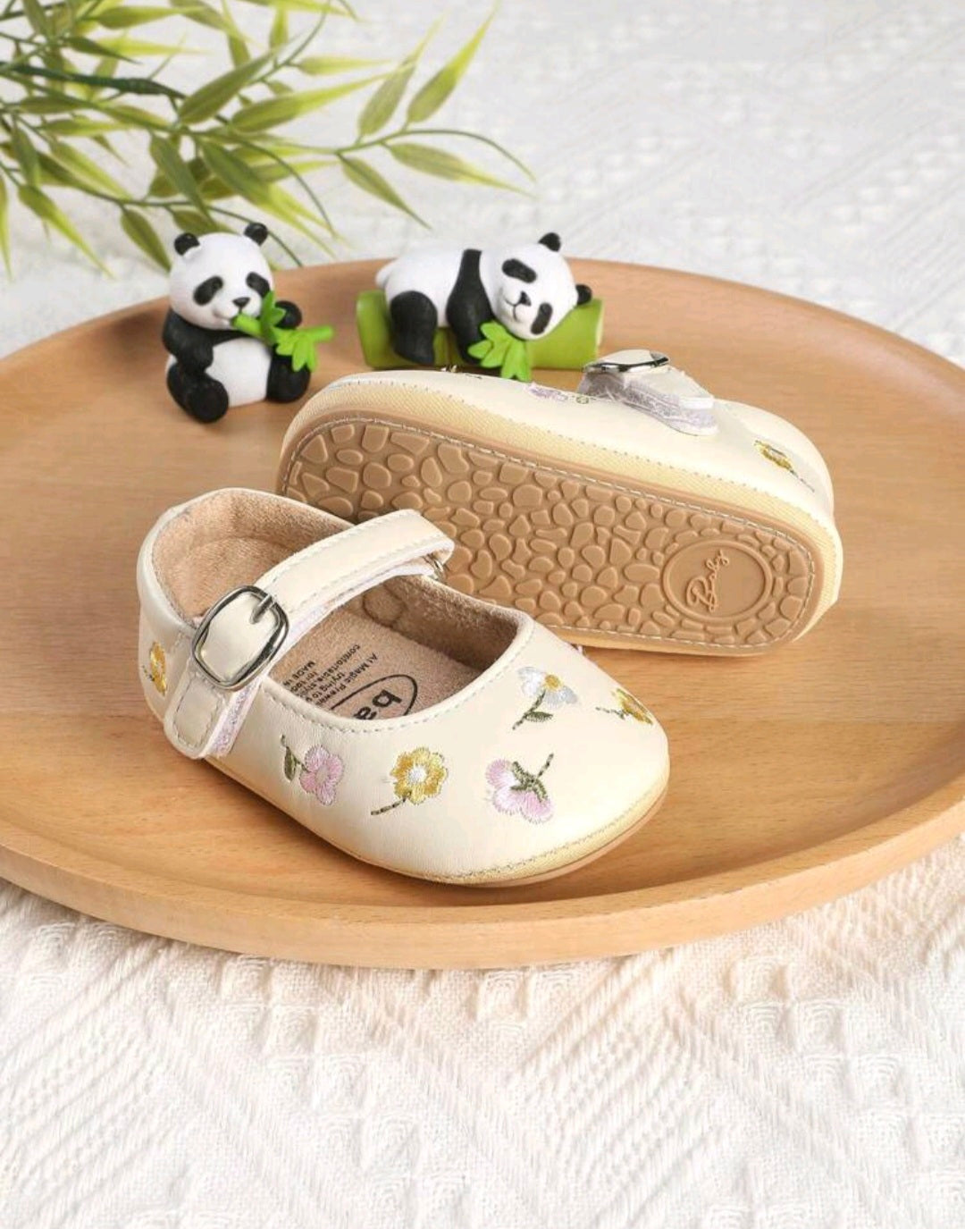 Floral Off-White Ballerina