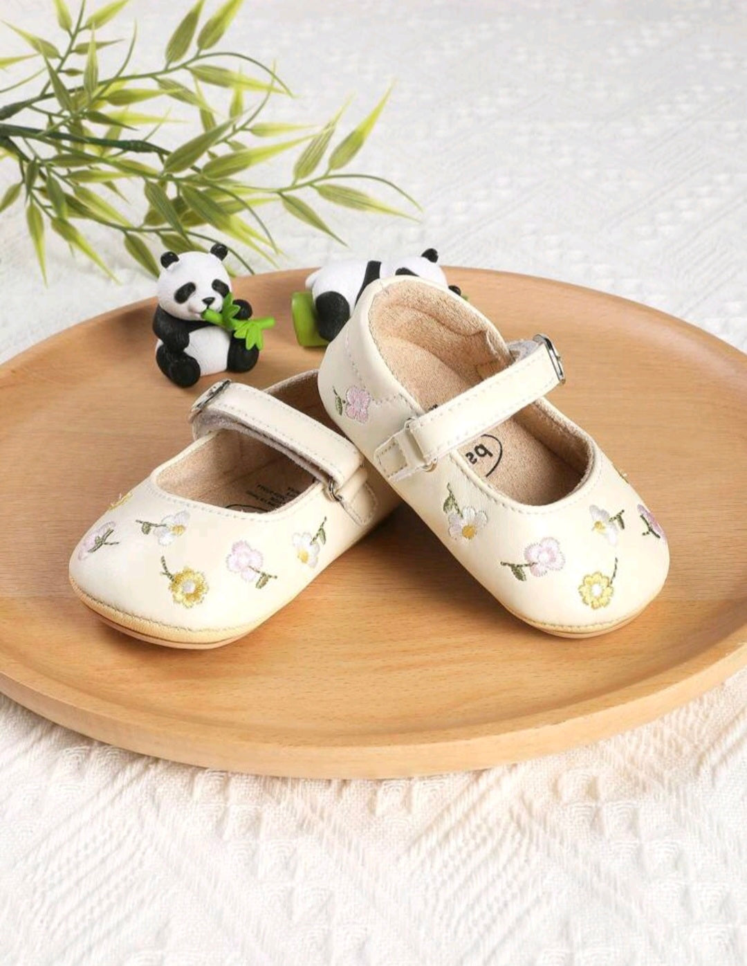 Floral Off-White Ballerina