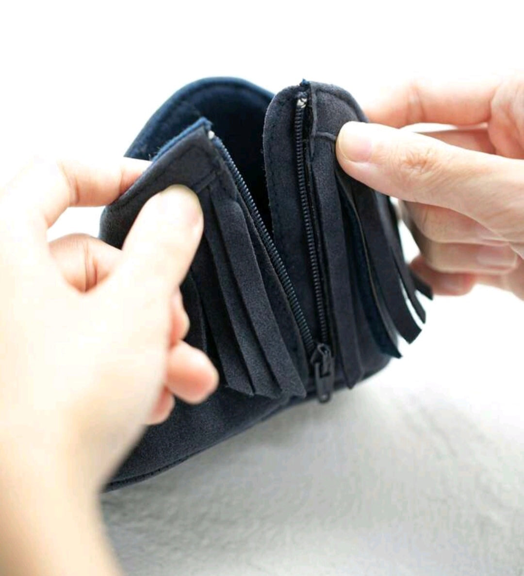 Cowboy Style Ankle Boots - Navy Blue