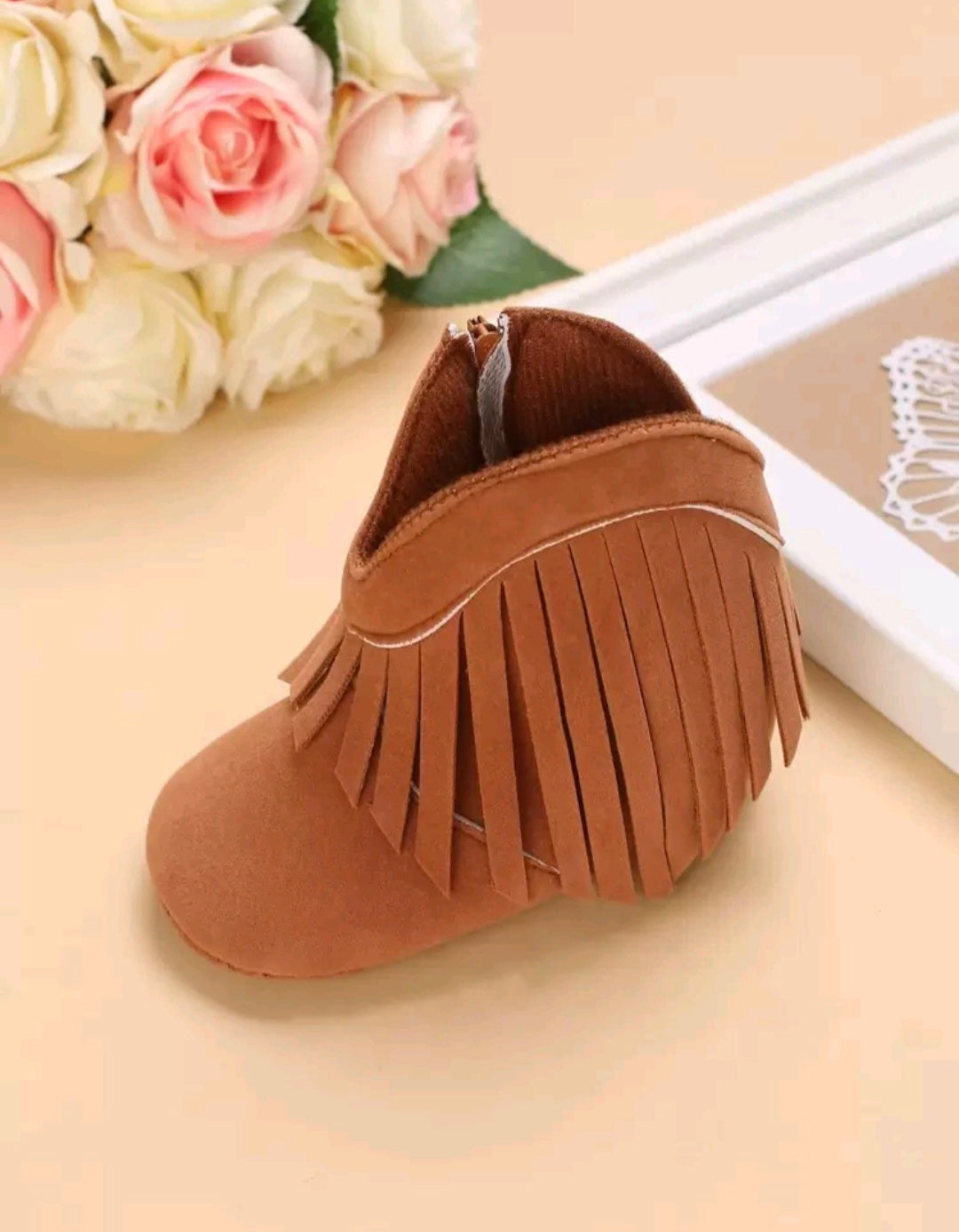 Cowboy Style Ankle Boots - Brown