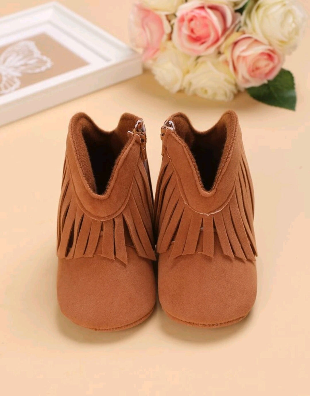 Cowboy Style Ankle Boots - Brown