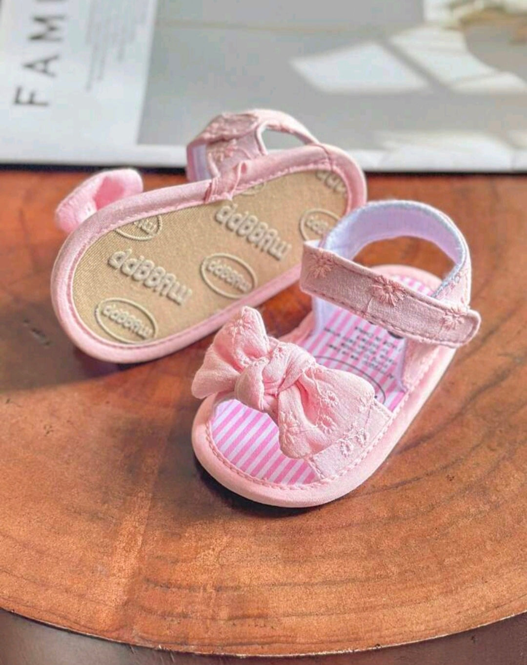 Pink Bow Sandals