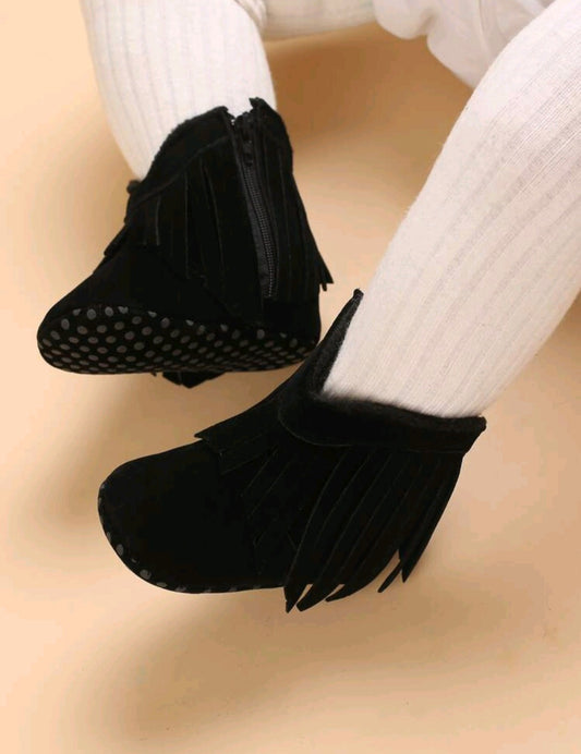 Cowboy Style Ankle Boots - Black