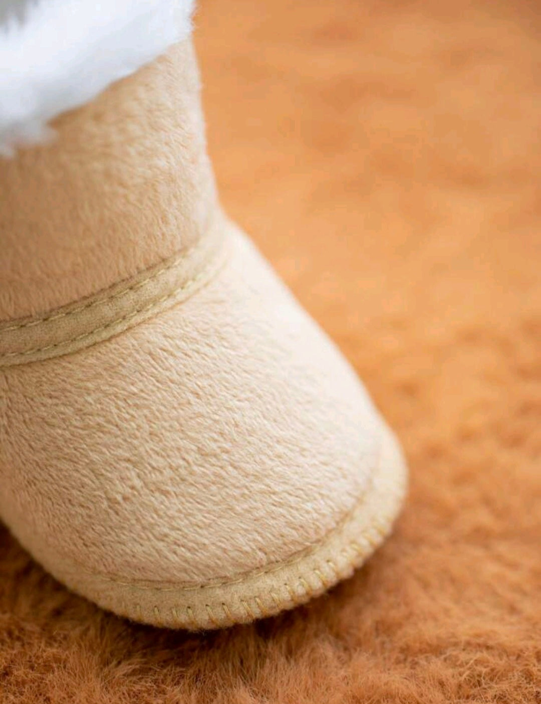 Warm Beige Boots with Bow