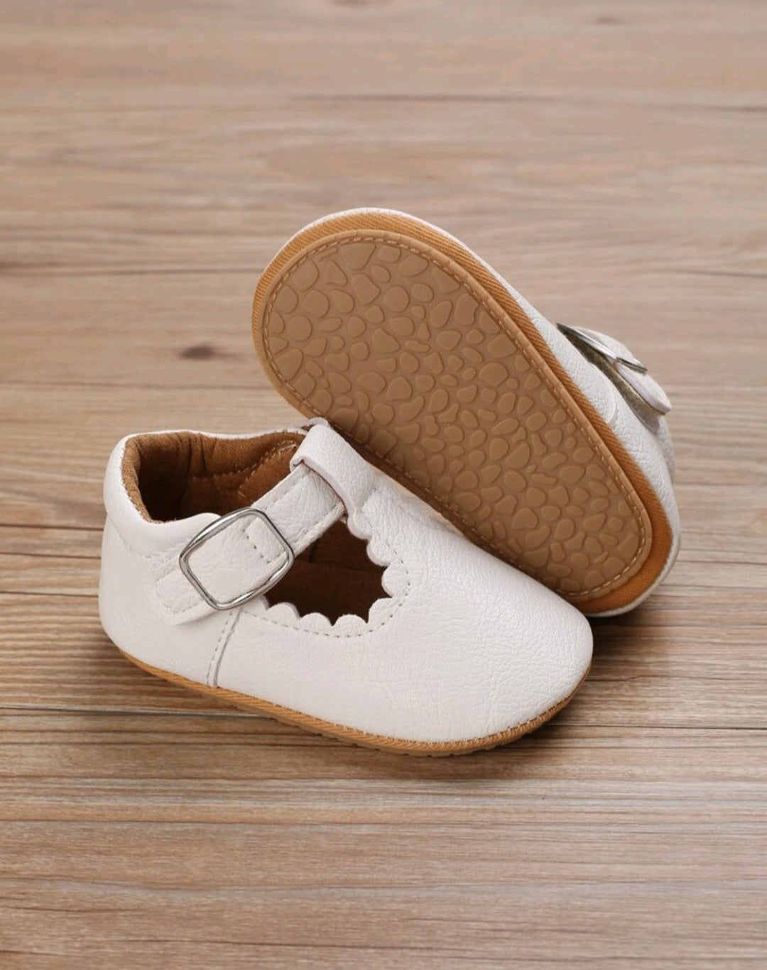 T-Strap Ballerina - White