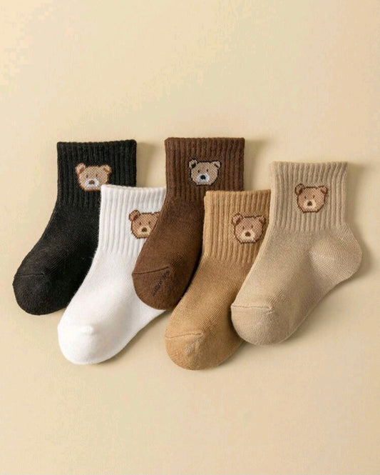 5 pairs Cute Bear -Socks