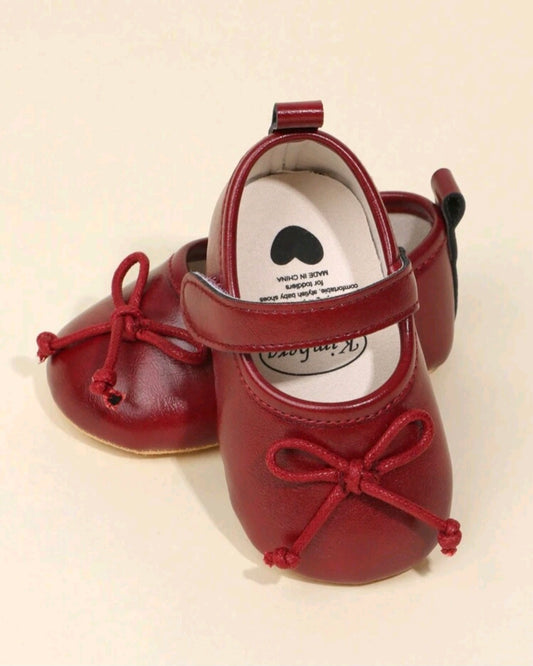 Bowknot Ballerina -Burgundy