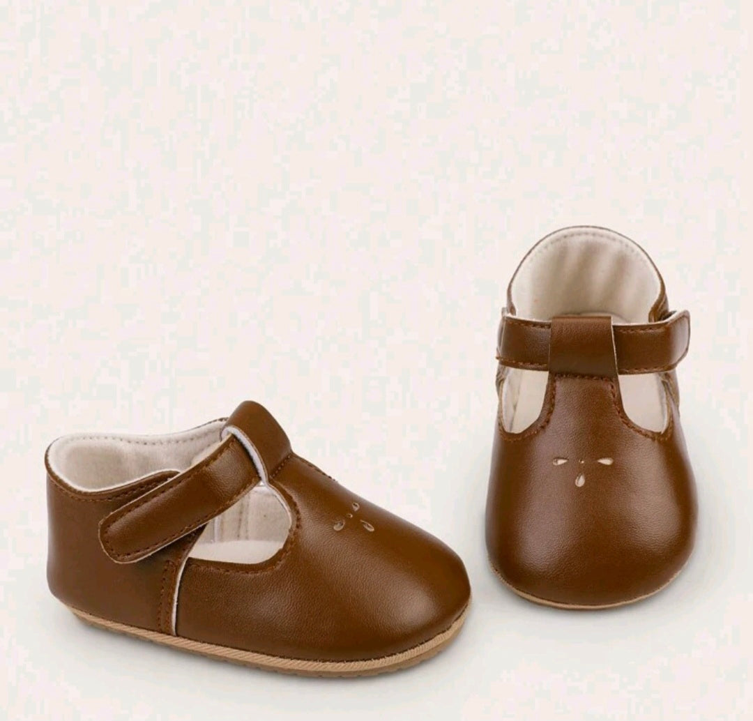 T-Strap Ballerina-Brown