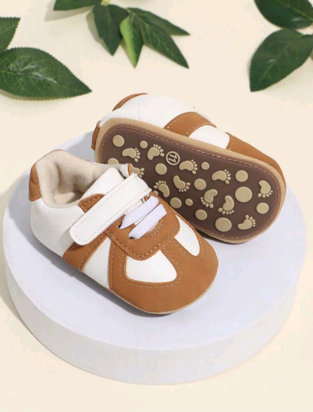 White And Brown Sneakers