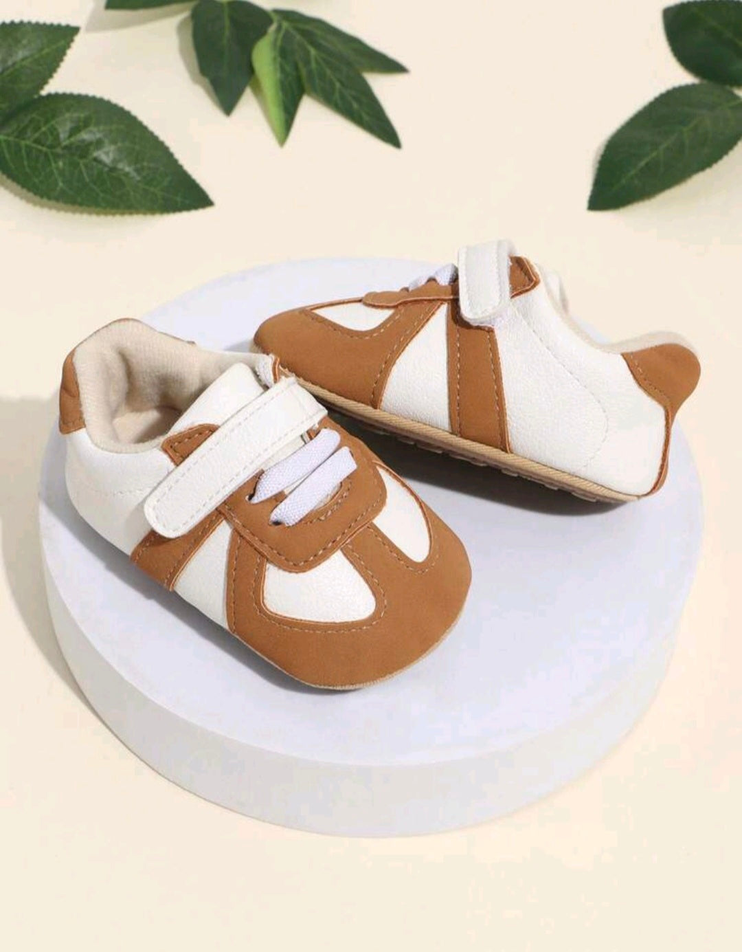 White And Brown Sneakers