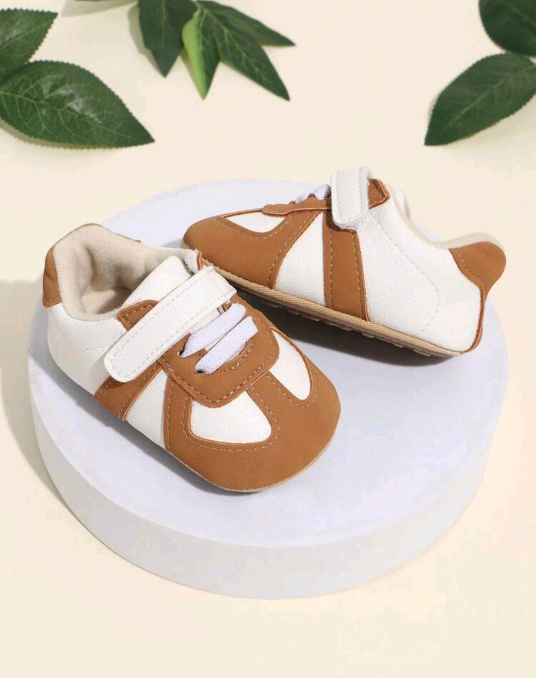 White And Brown Sneakers