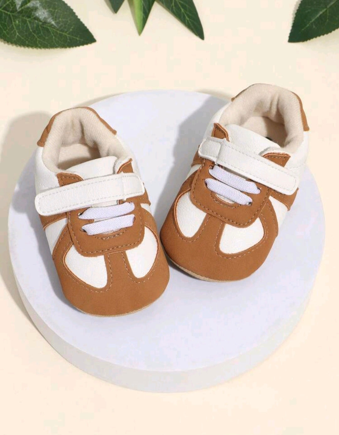 White And Brown Sneakers