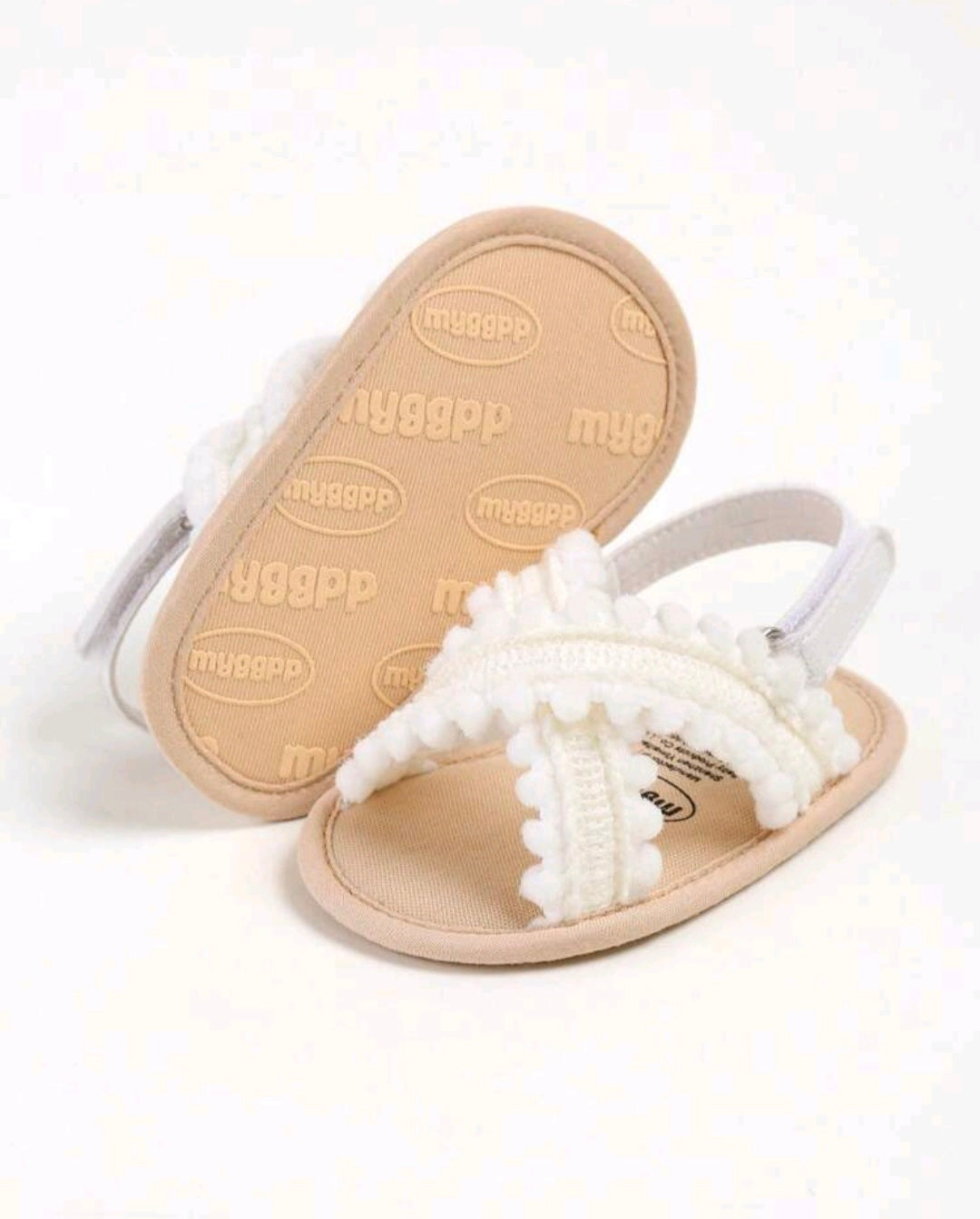 White Crochet Sandals