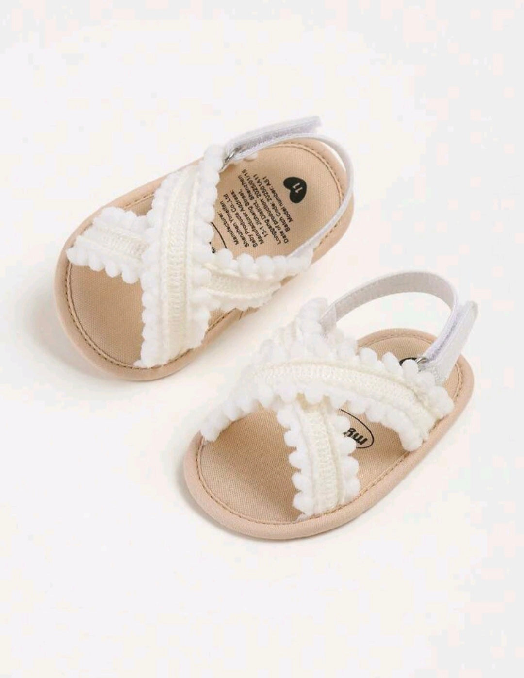 White Crochet Sandals