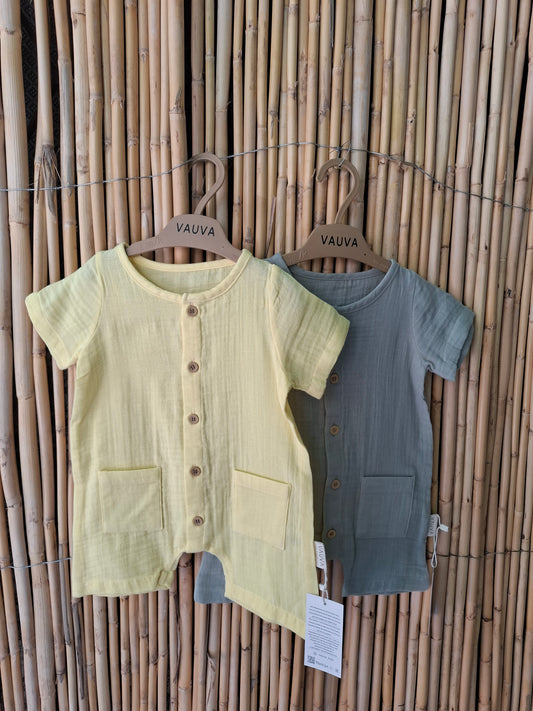 Baby Muslin Romper - Soft Cotton