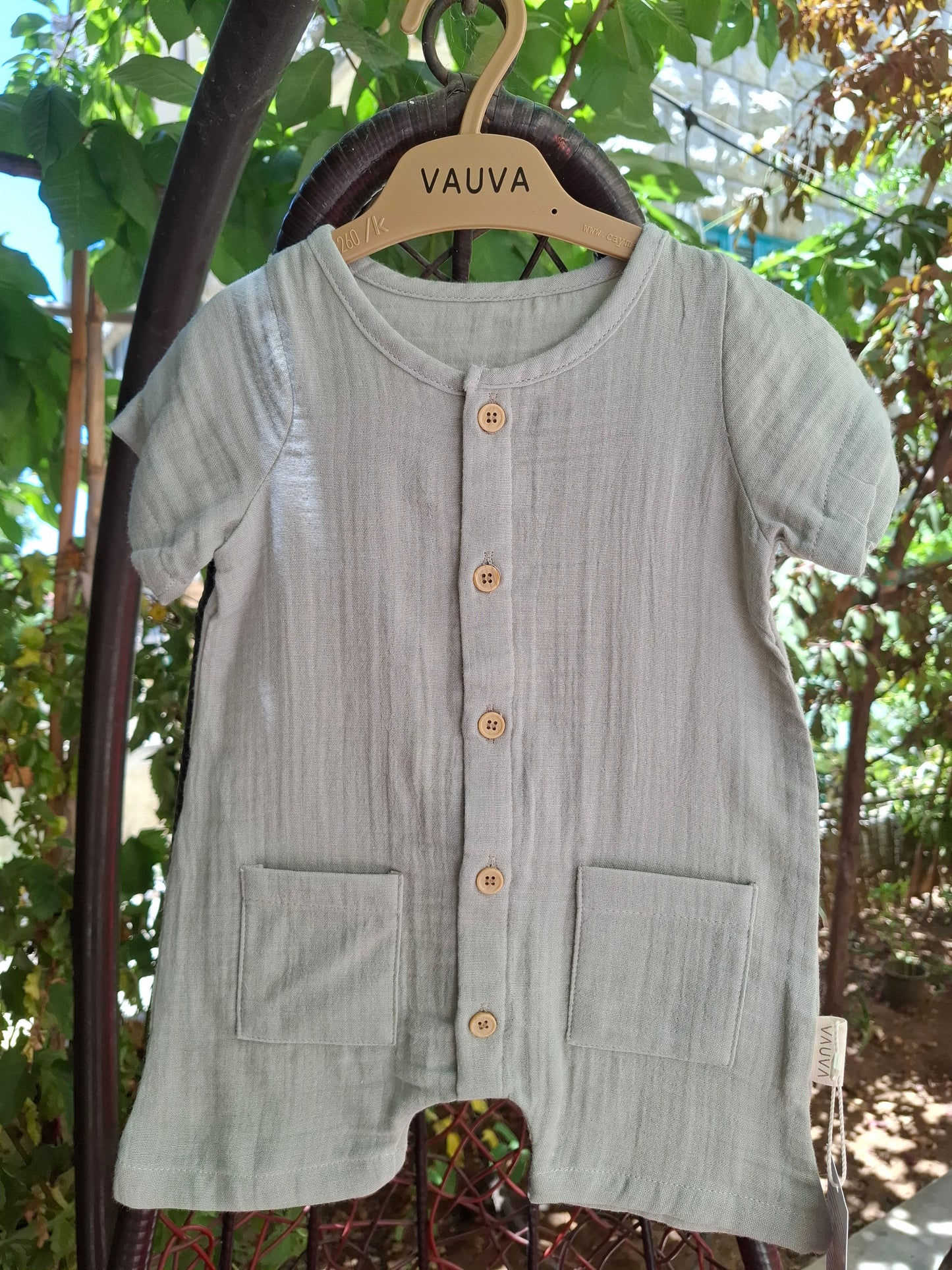 Baby Muslin Romper - Soft Cotton