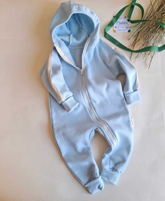Fleeced Romper - Pink/Blue/Purple - 3-24M
