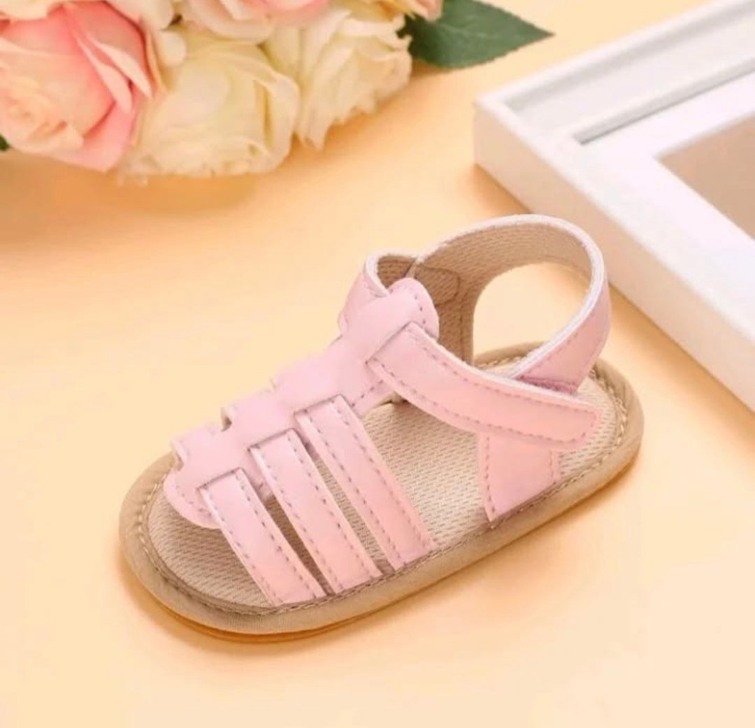 Pink Leather Sandals