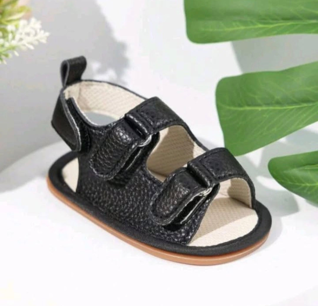 Black Leather Sandals