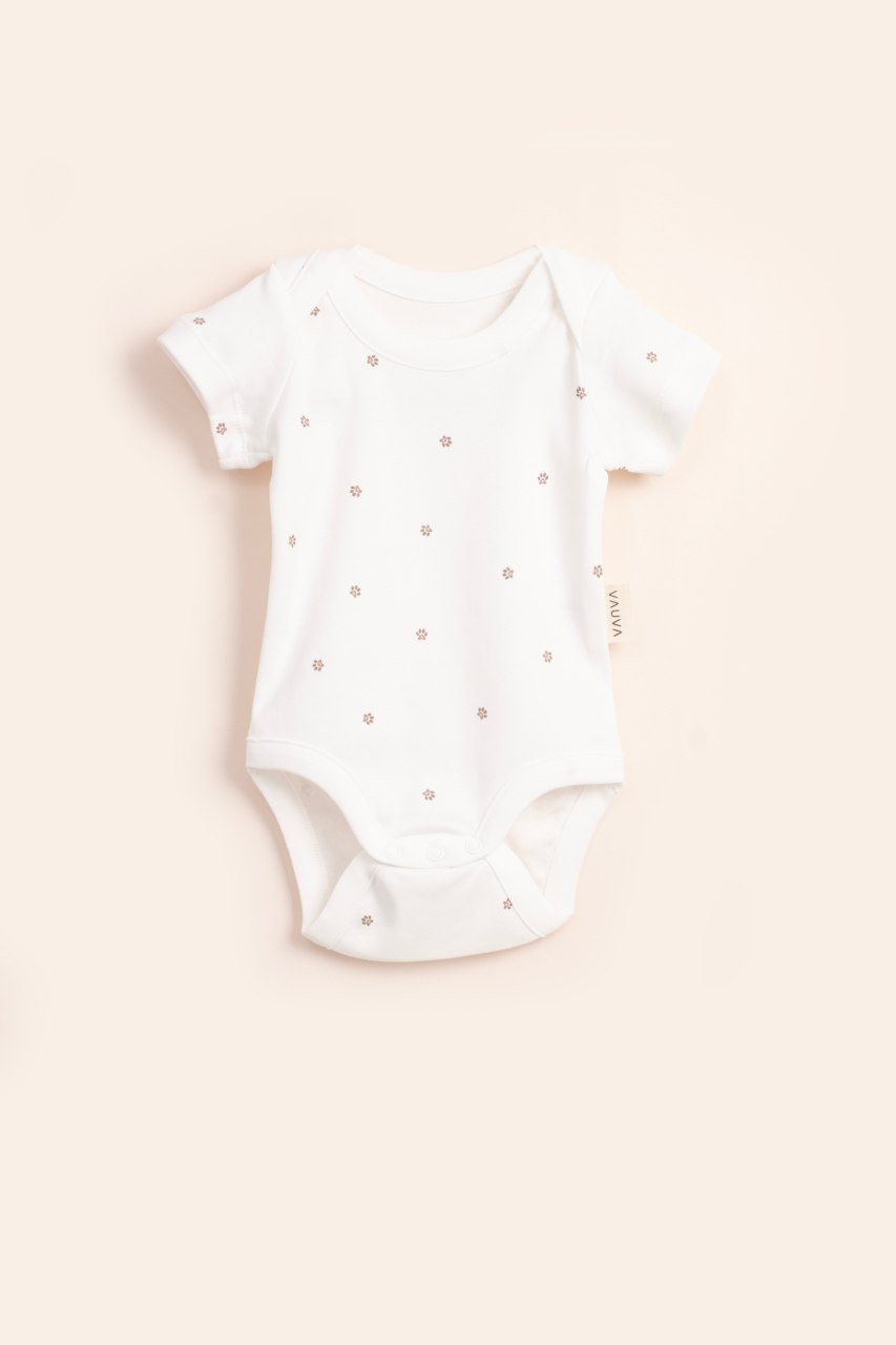 Organic Cotton Bear Prints Baby Bodysuits – Set of 2