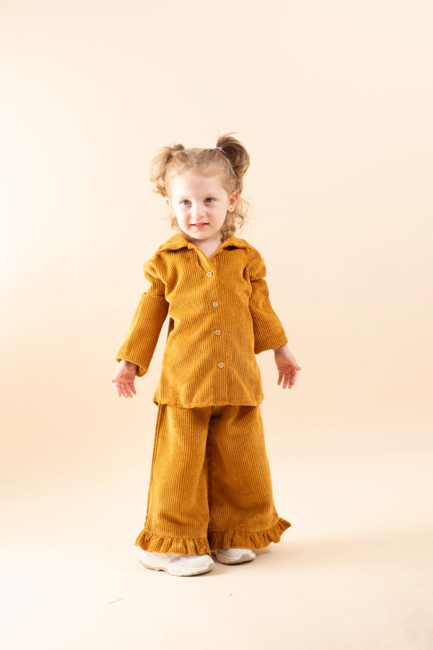 Vintage Ruffle Set - Moutarde - 1-6Y