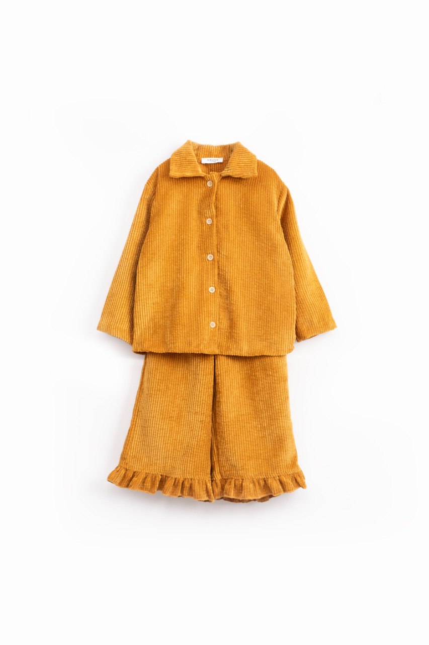 Vintage Ruffle Set - Moutarde - 1-6Y