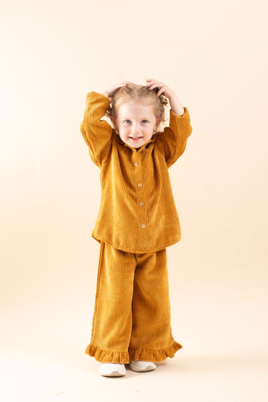 Vintage Ruffle Set - Moutarde - 1-6Y