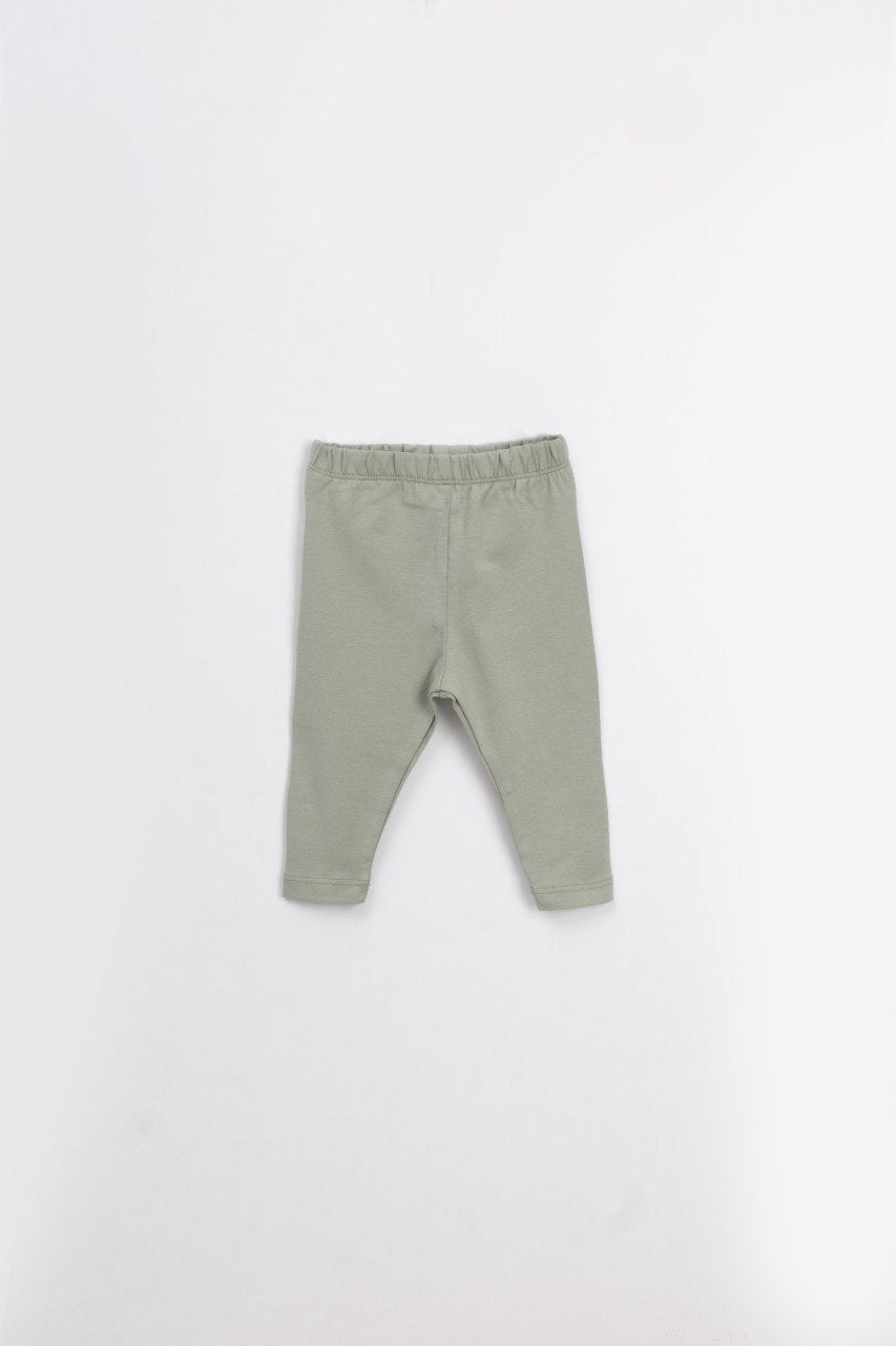 Pure Organic Cotton Legging - Blue/Green/Beige - 3-24M