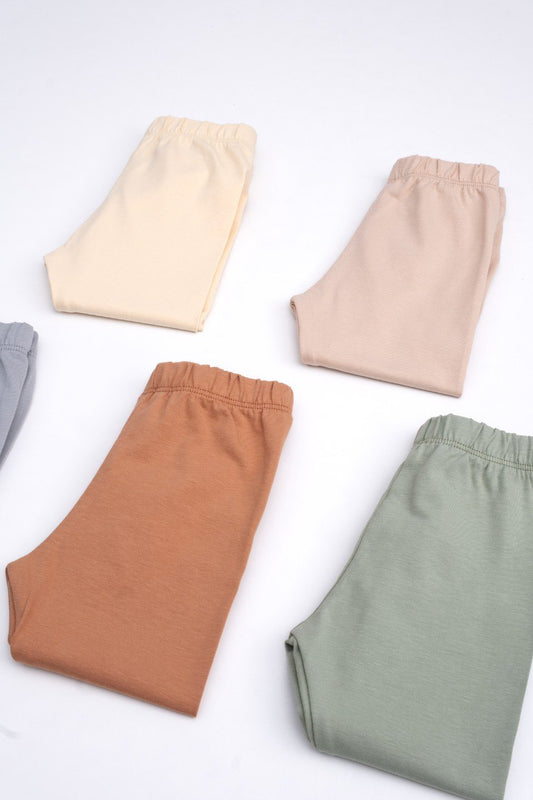 Pure Organic Cotton Legging - Blue/Green/Beige - 3-24M