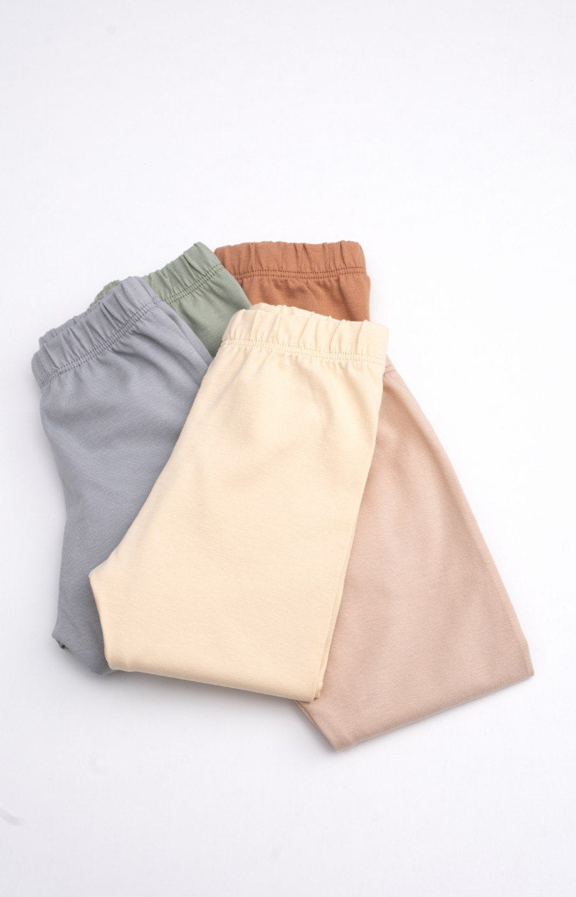 Pure Organic Cotton Legging - Blue/Green/Beige - 3-24M