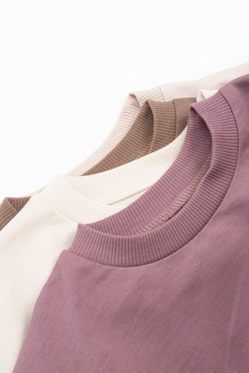 Ruffled Sweater in Muted Tones - Beige/Brown/Purple - 9M-4Y
