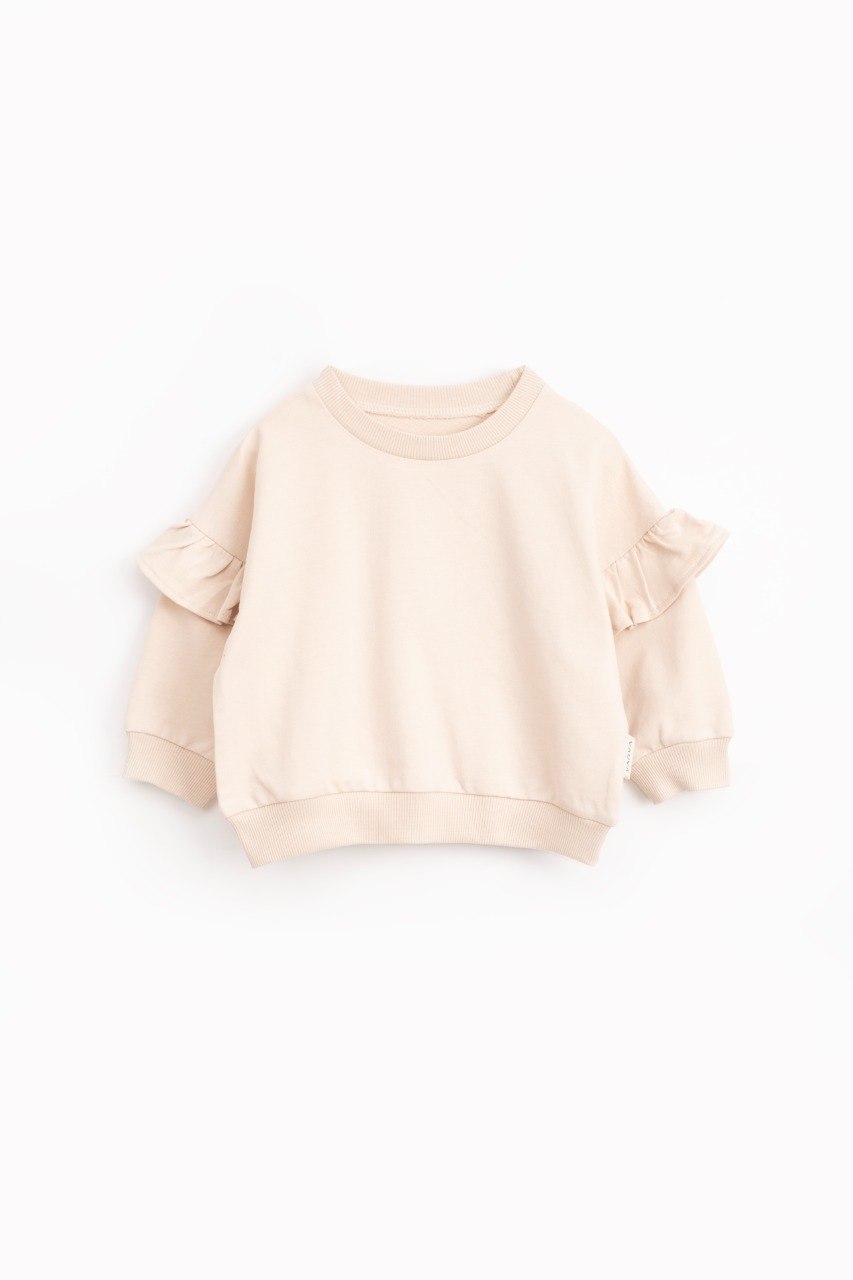 Ruffled Sweater in Muted Tones - Beige/Brown/Purple - 9M-4Y