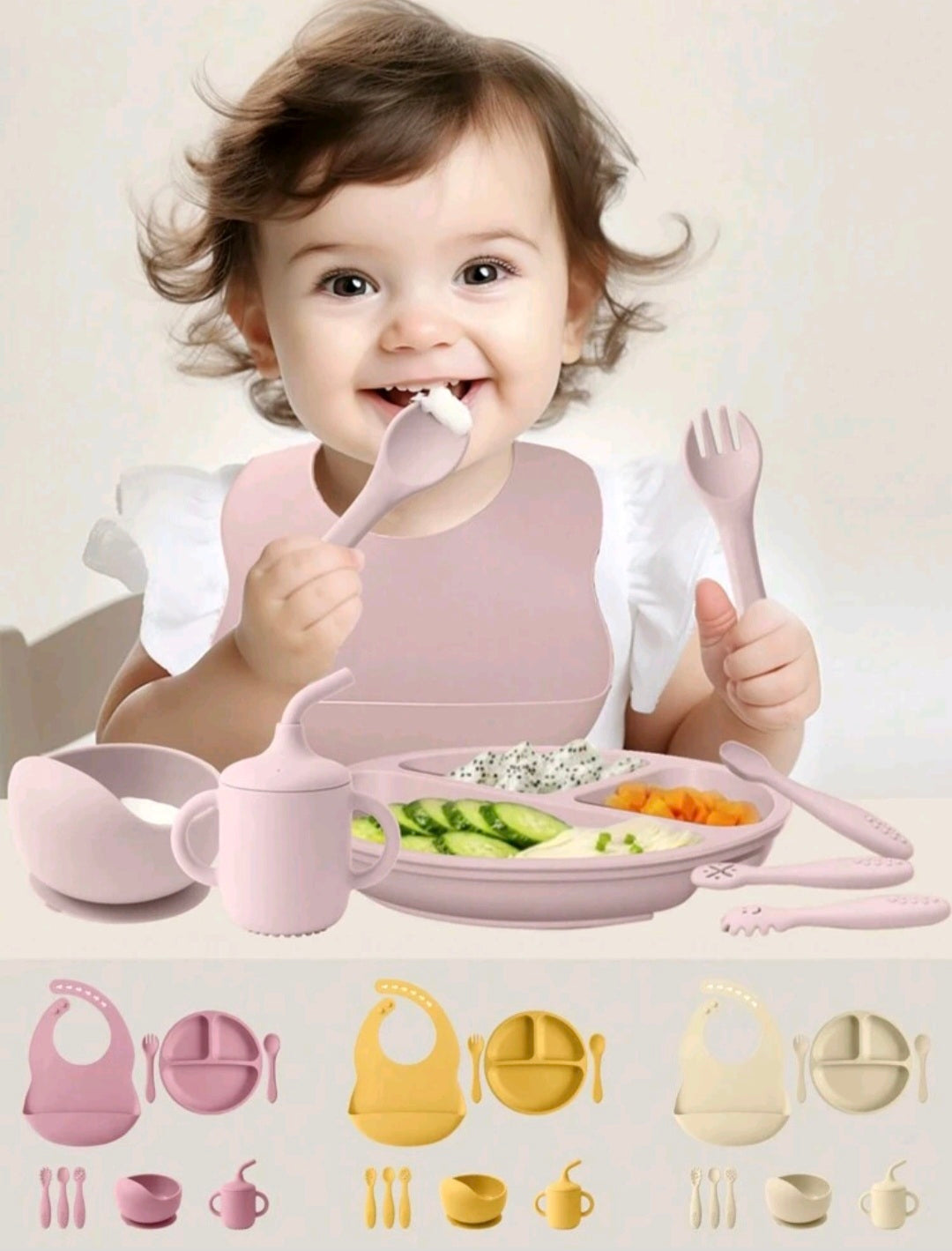 Silicone Tableware Set - 9 PCS