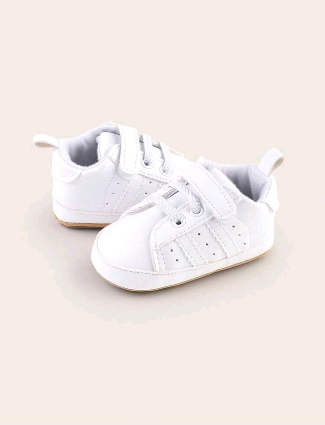 White Sneakers with White Stripes