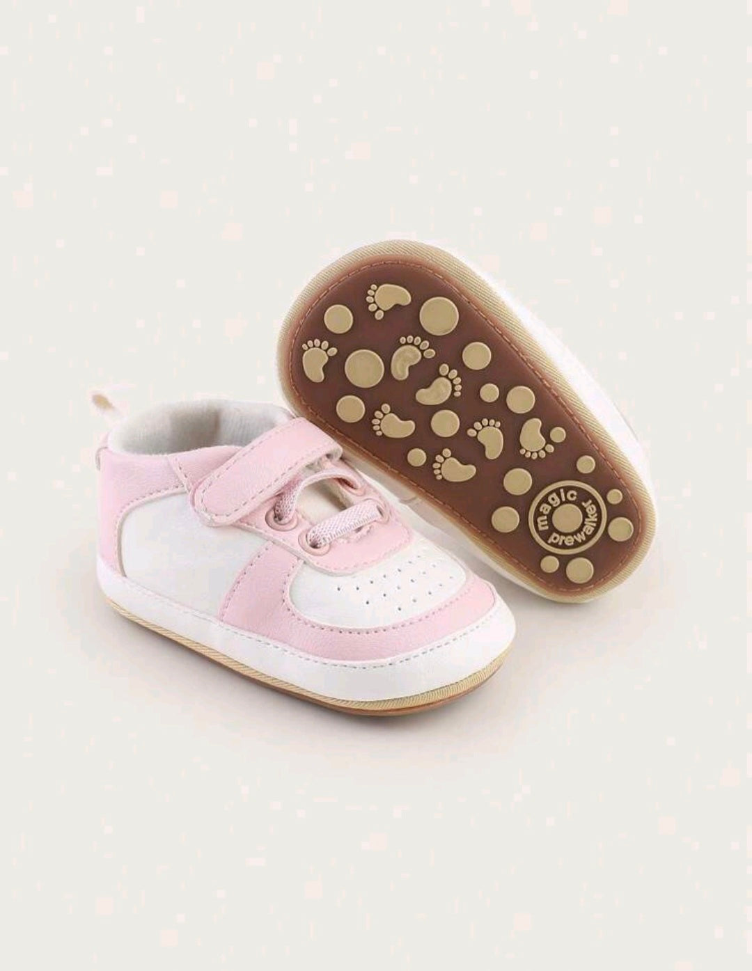 White & Pink Sneakers