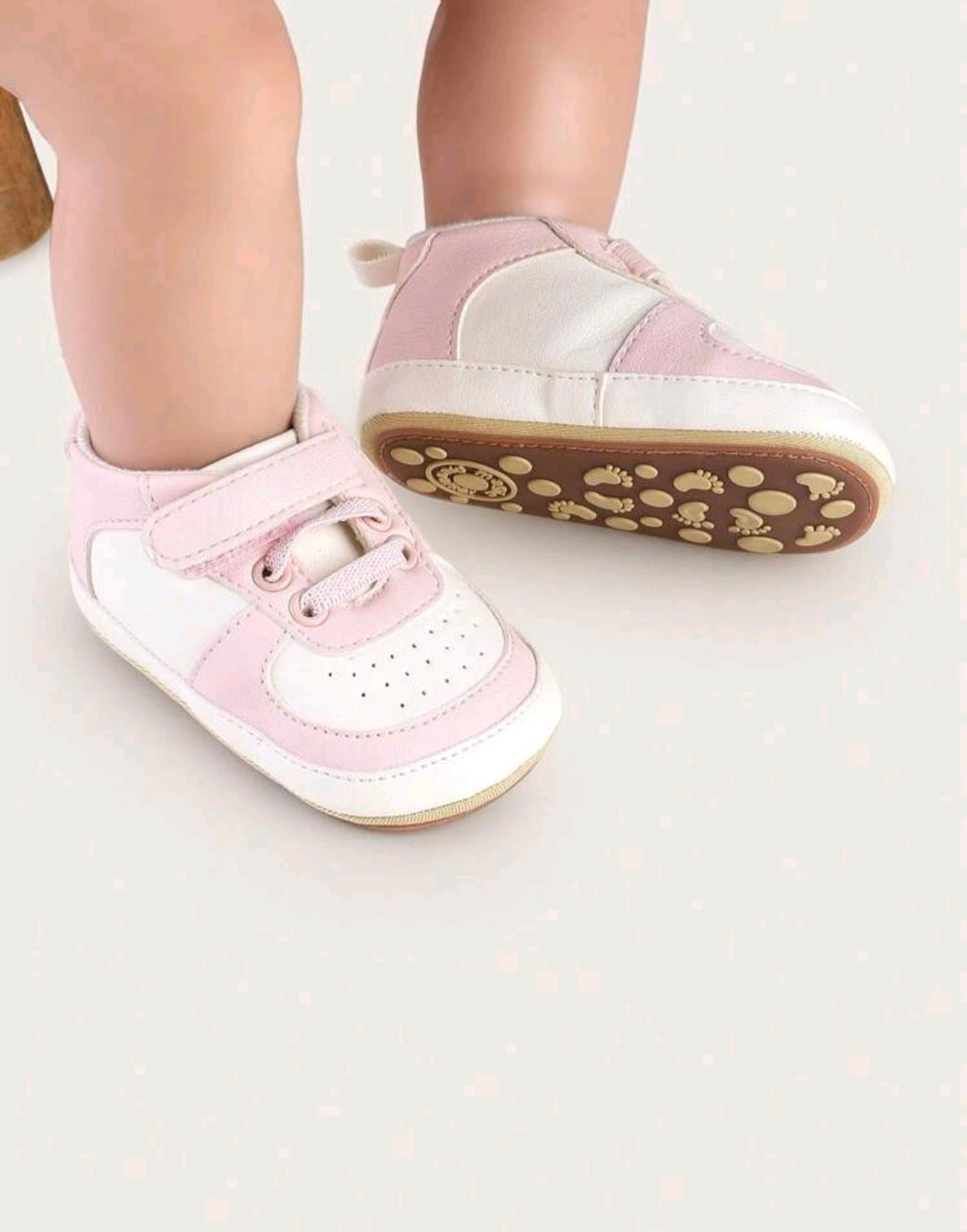 White & Pink Sneakers