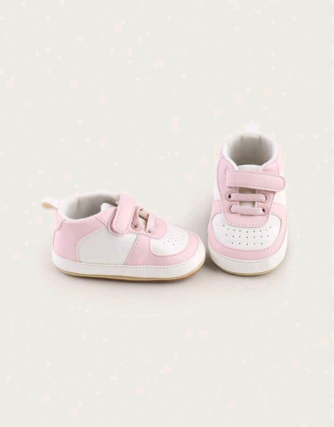 White & Pink Sneakers