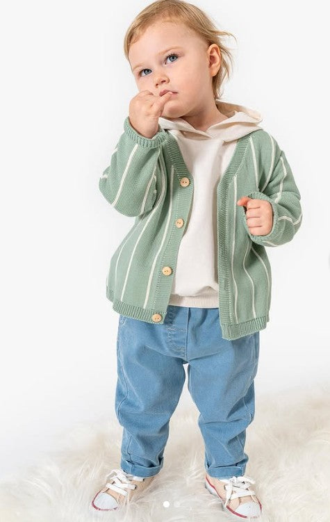 Striped 82 3 PCS Set - Light Burgundy - 9M-3Y