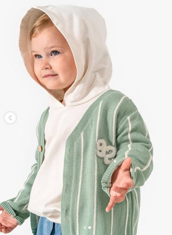 Striped 82 3 PCS Set - Light Burgundy - 9M-3Y