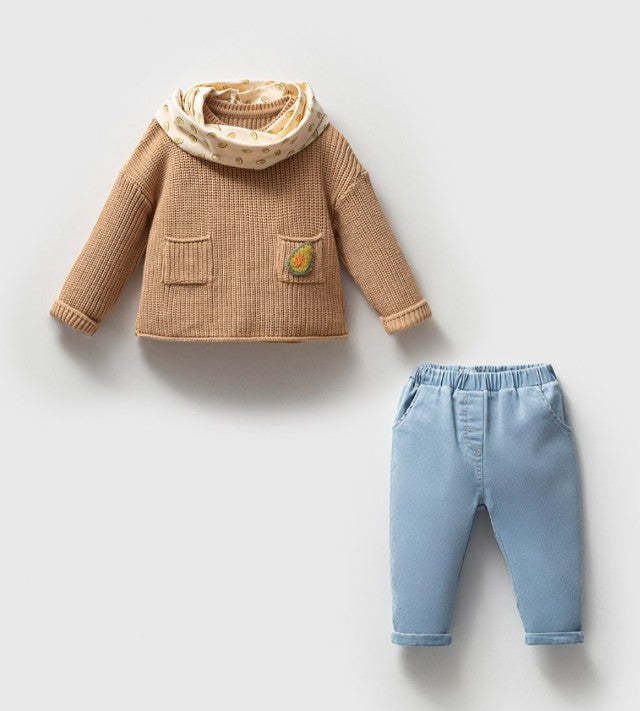 Avocado 3 PCS Set - Camel - 9M-3Y