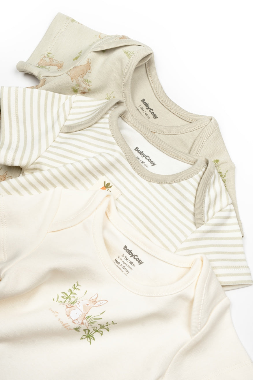 3 PCS Short Sleeve Body - 100% Organic Cotton